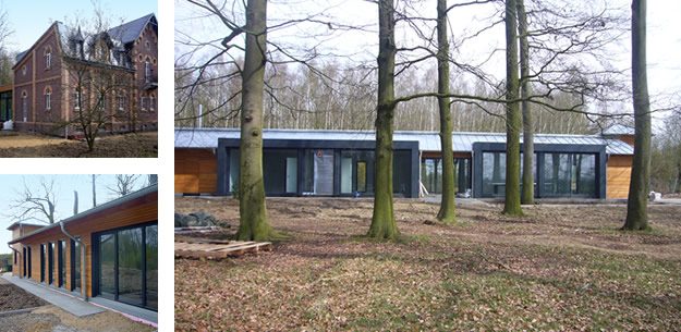 Umbau Baudenkmal Jagdschlößchen, Willich – Projektcollage