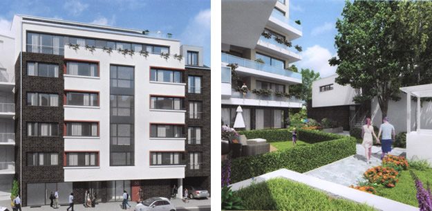 Neubau Mehrfamilienhaus, Düsseldorf – Projektcollage