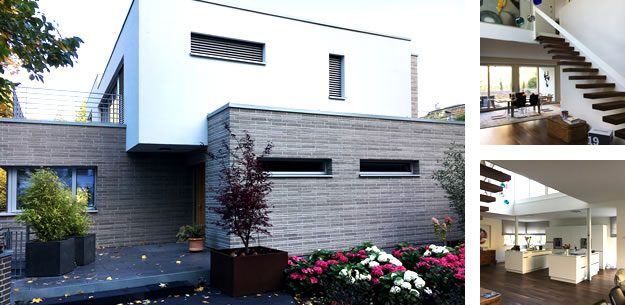 Wohnhaus auf Tiefgarage, Düsseldorf – Projektcollage